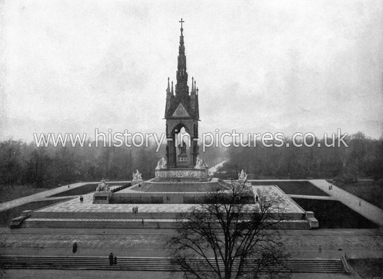 The Albert Memorial, Kensington Gardens, London. c.1890's